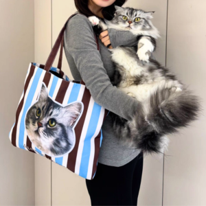 VIPpaw Custom Pet Portrait Canvas Tote Bag - Heavy-Duty Personalized Pet Lover Gift, Everyday Carry