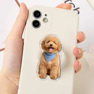VIPpaw Custom Pet Portrait PopSocket Grip - Expandable Personalized Phone Stand & Finger Holder