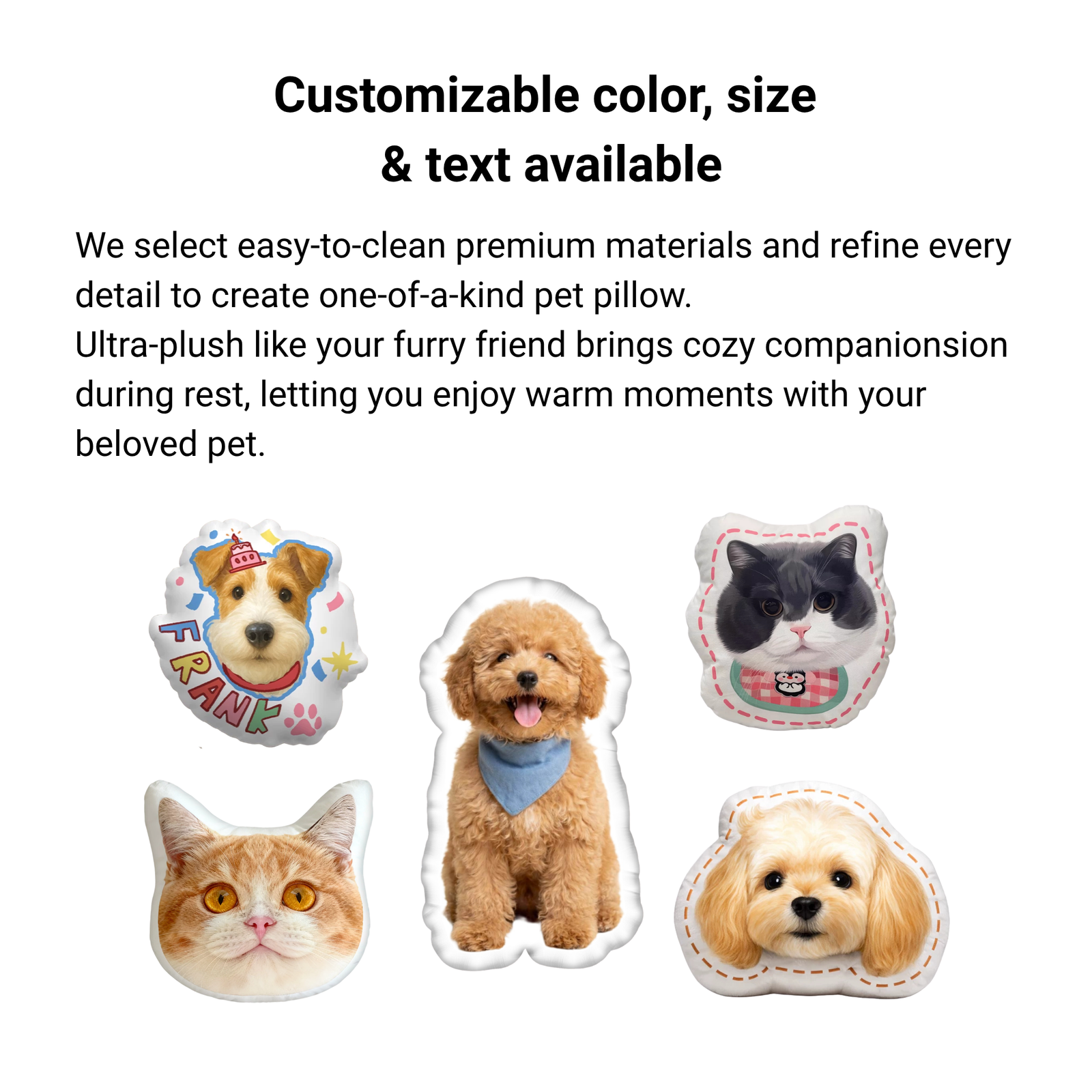 VIPpaw Custom Pet Portrait Plush Doll - Handmade Personalized Huggable Pet Mini, Unique Gift Idea - Image 3