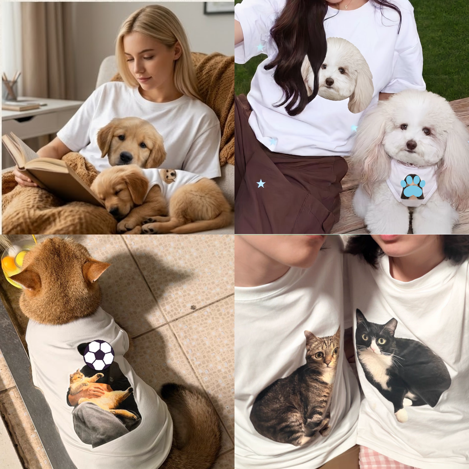 VIPpaw Custom Pet Portrait Tee - Soft Cotton Personalized Pet Lover T-Shirt, Bold Graphic Apparel - Image 3