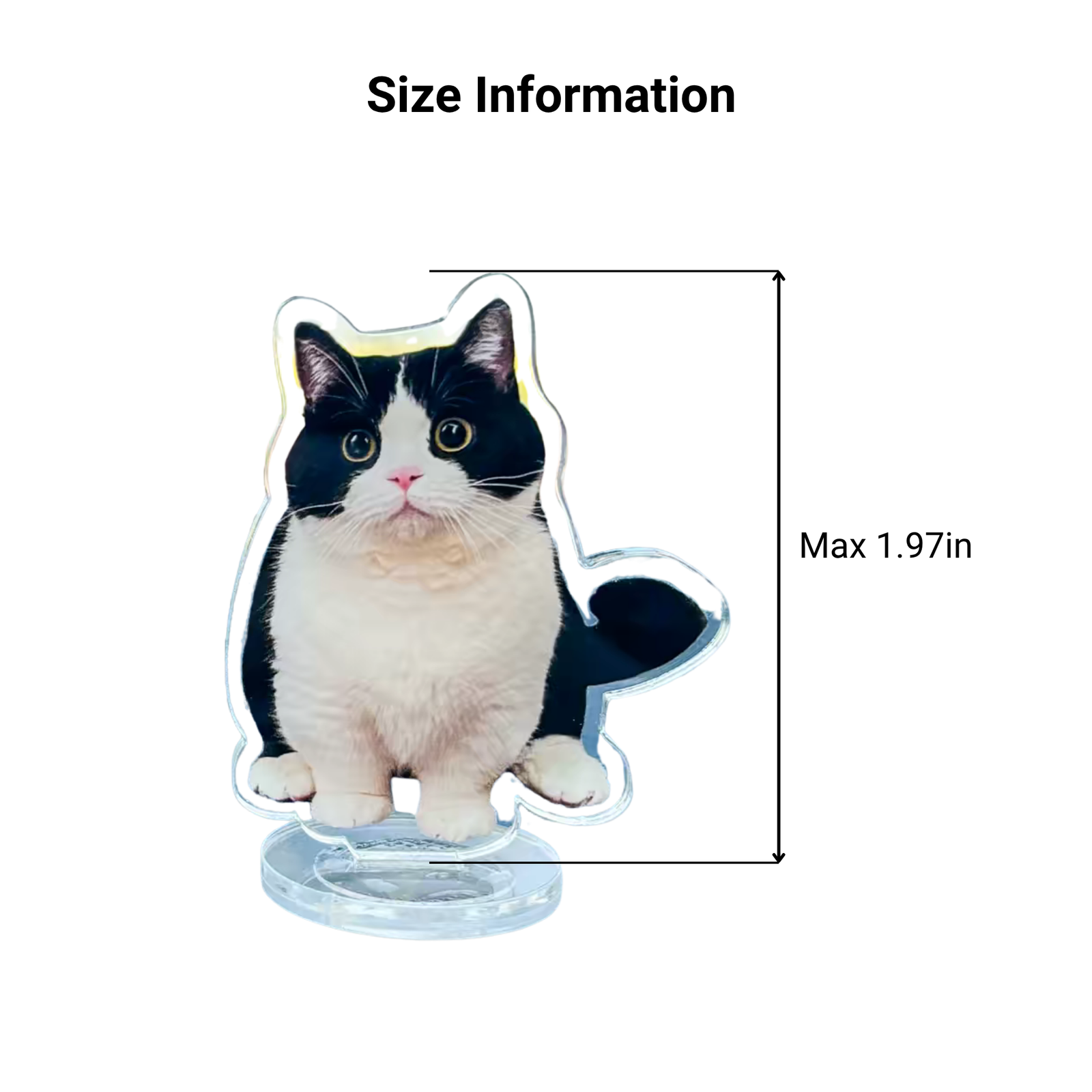 VIPpaw Custom Pet Portrait Acrylic Standee Figurine - Clear Personalized Desktop Decor, Pet Lover Gift - Image 6