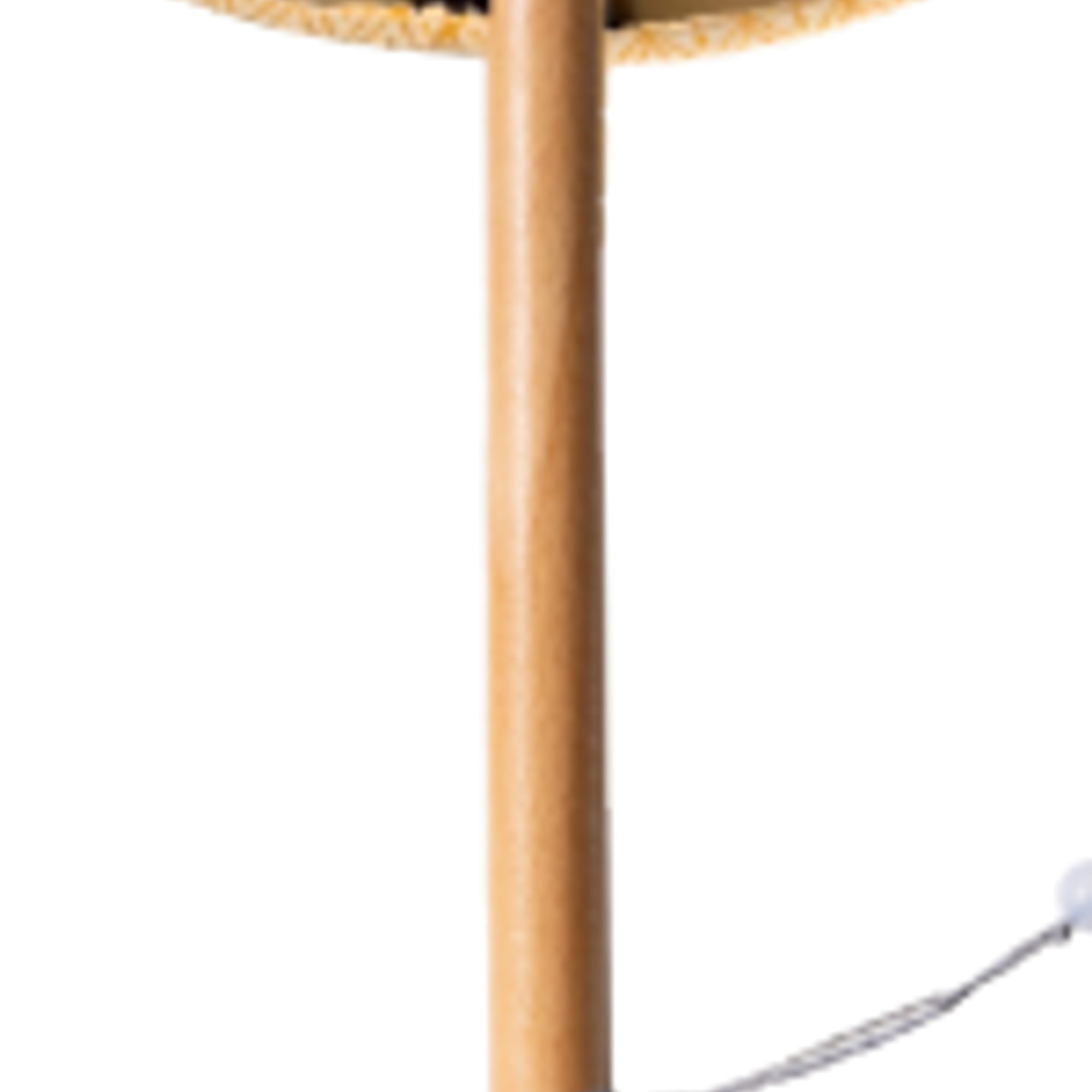 Custom Pet Photo Hand Fan Detail Close-up – Wooden Handle & Tassel (cropped from main image)