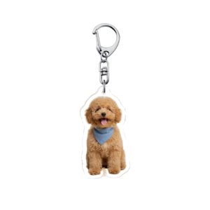 Custom Pet Keychains & Charms on white background, 2000x2000