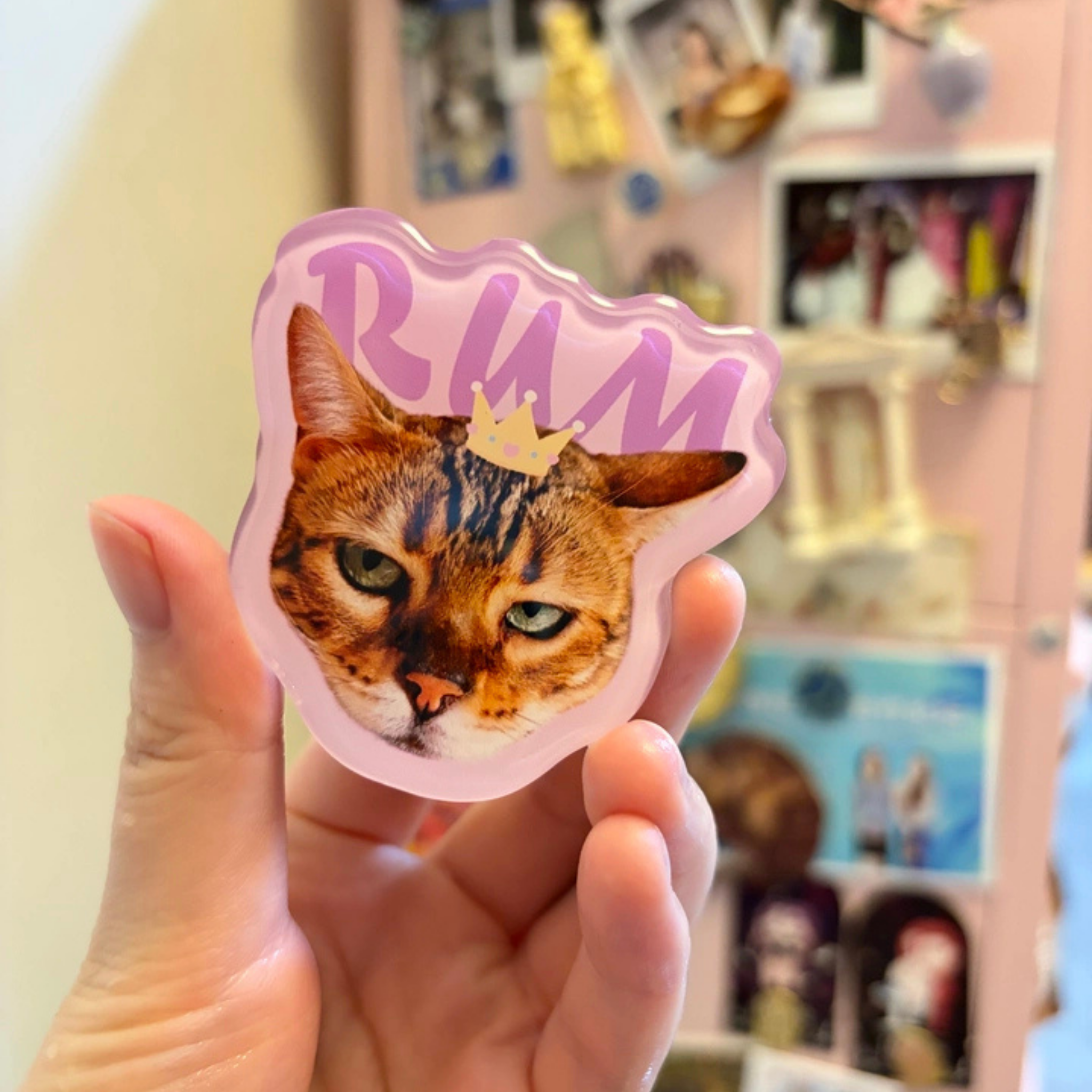 VIPpaw Custom Pet Portrait Glossy Fridge Magnet - High-Shine Personalized Kitchen Decor & Souvenir - Image 2