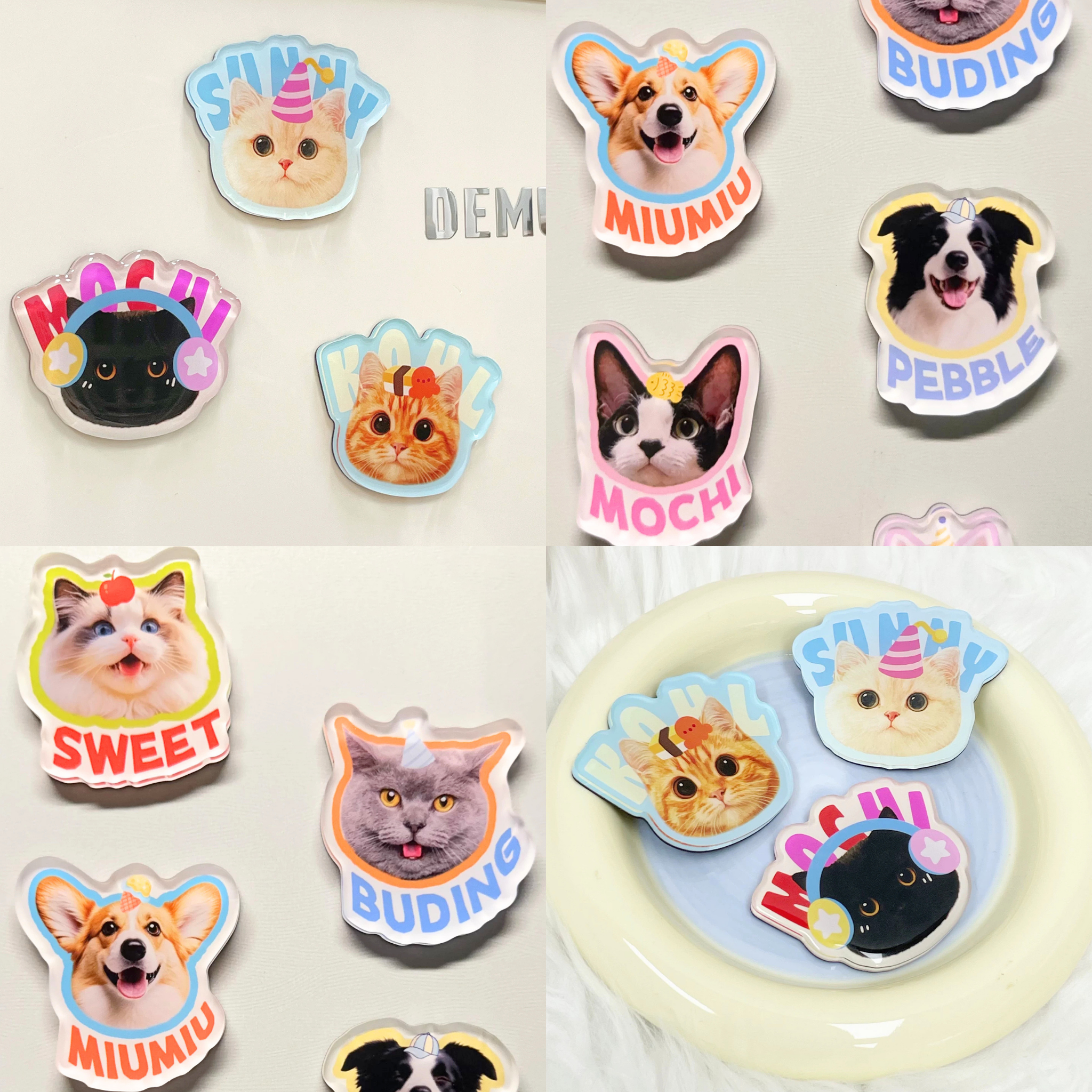 VIPpaw Custom Pet Portrait Glossy Fridge Magnet - High-Shine Personalized Kitchen Decor & Souvenir - Image 3