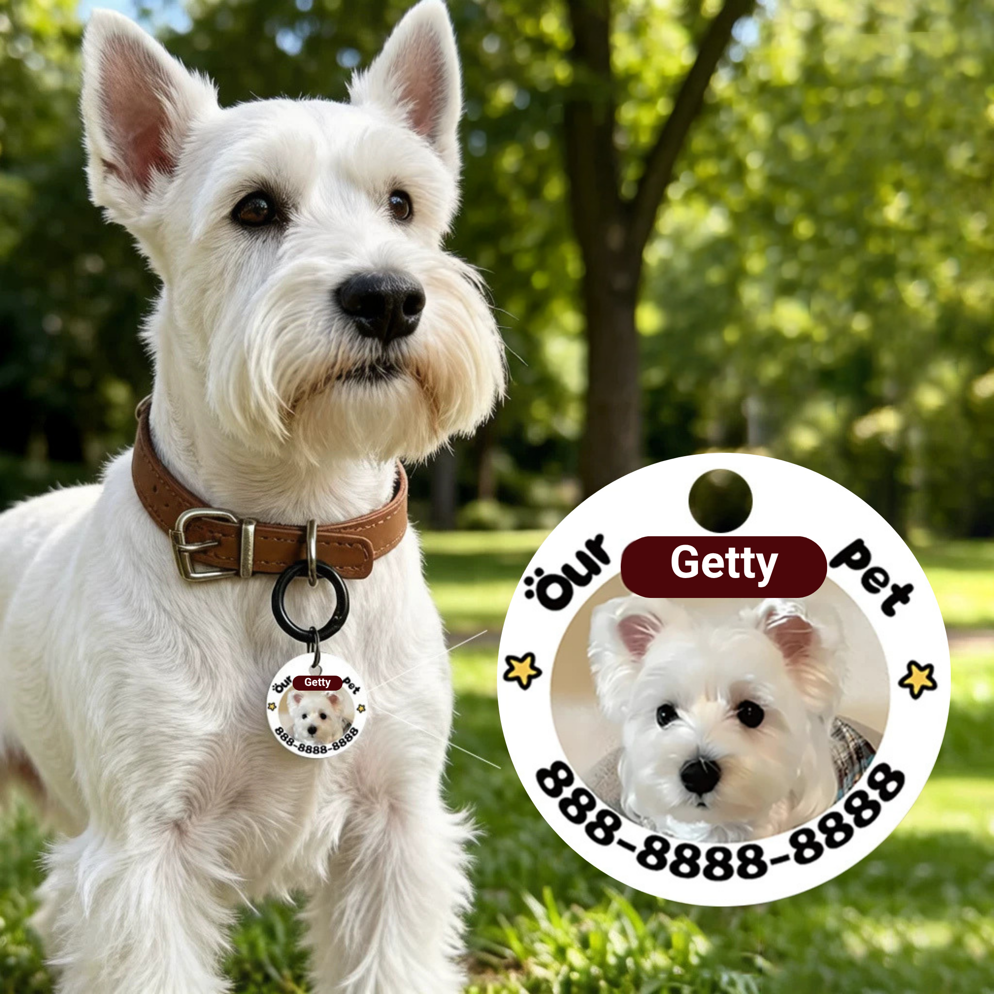 VIPpaw Personalized Pet ID Tag - Custom Engraved Portrait Collar Tag, Style Meets Safety - Image 3